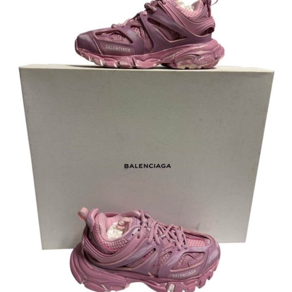 Balenciaga Track Sneakers Low Pink White Paint Women Size 6